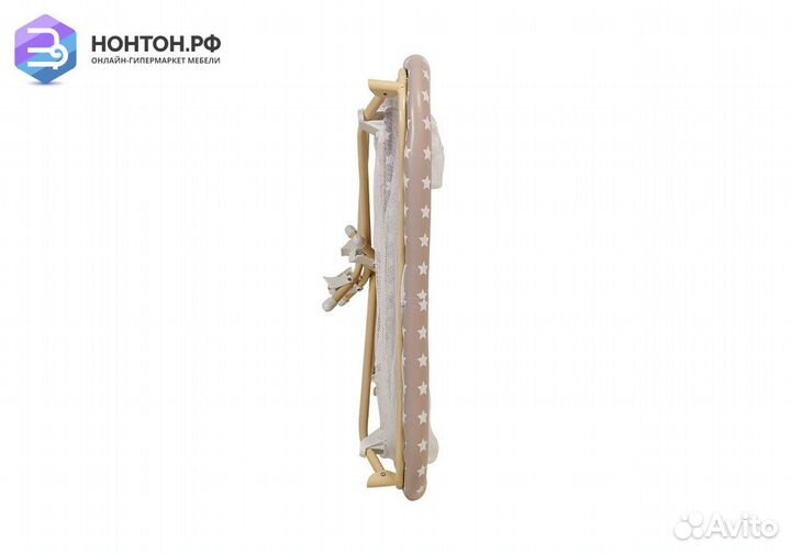 Манеж Квадрат Звезды / макиато / белый