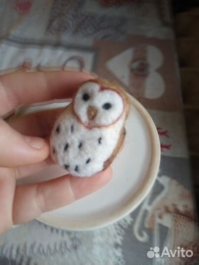Совёнок фигурка шерсть