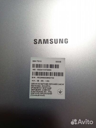 Планшет Samsung T515 с оригинальным чехлом книжкой