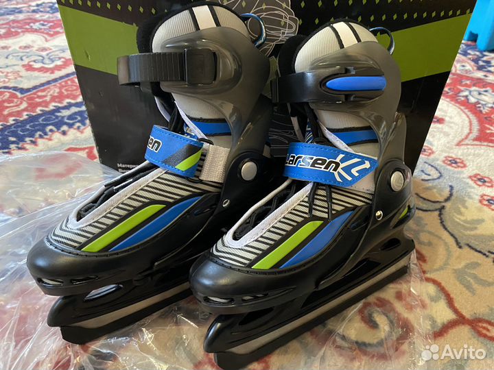 Коньки детские раздвижные Skyline blue 30-33