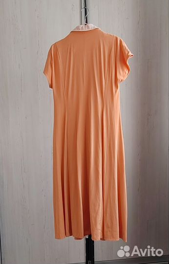 Charuel 44 платье миди вискоза Россия lux лосось