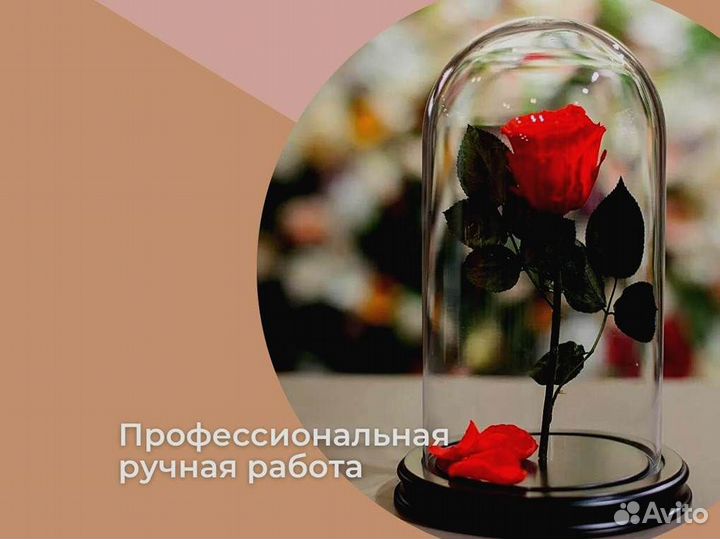 Вечная роза в колбе