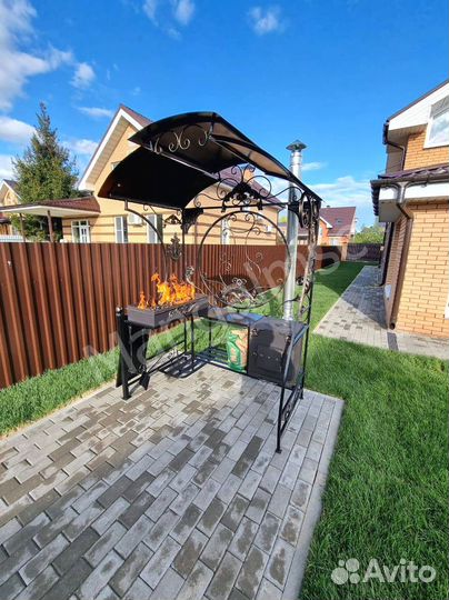 Мангал в стиле лофт