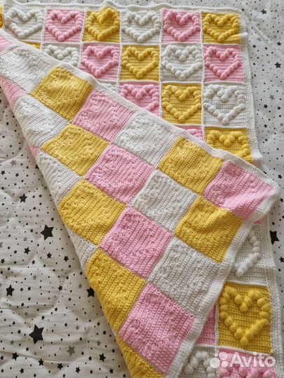 Плед детский вязаный ручная работа