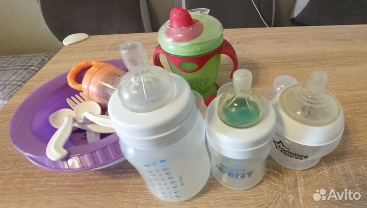 Бутылочки для кормления avent+ посуда