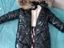 Зимняя куртка с натуральным мехом на девочку