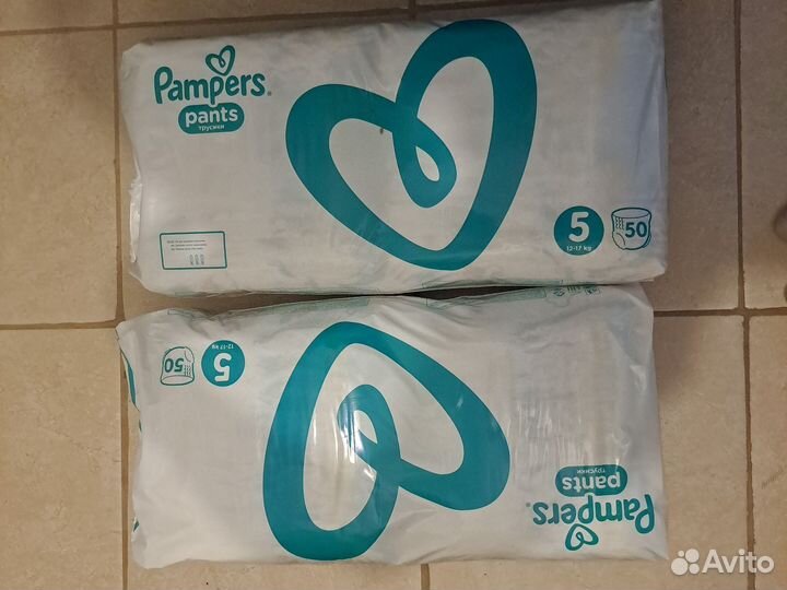 Подгузники трусики pampers 5