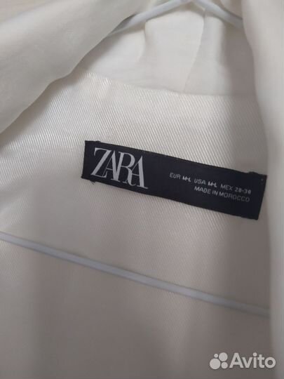 Пиджак zara из лиоцела и льна