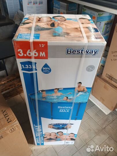 Бассейн каркасный Bestway 366x133 размер