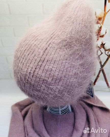 Шапка зимняя женская вязанная