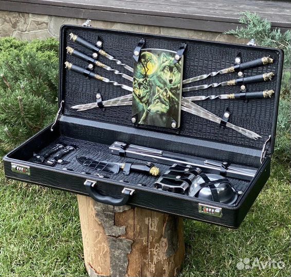 Набор шампуров элит «Волк»