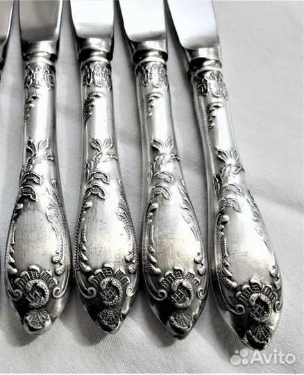 Нож столовый Мельхиор СССР клеймо зиш