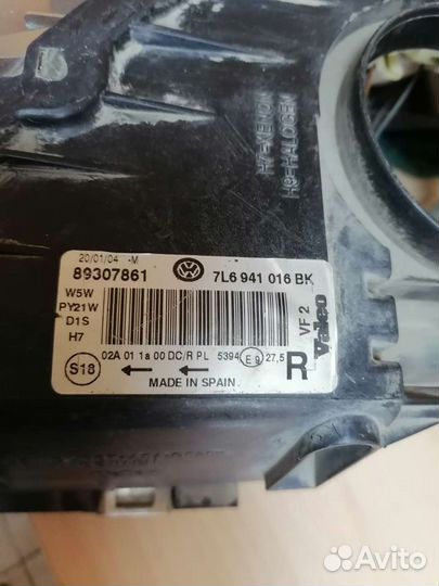 Фара правая volkswagen touareg 1