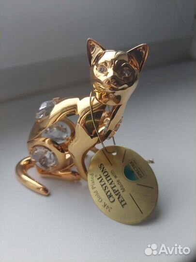 Фигурка Кошка с кристалами