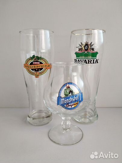 Пивные бокалы, набор, 3 шт