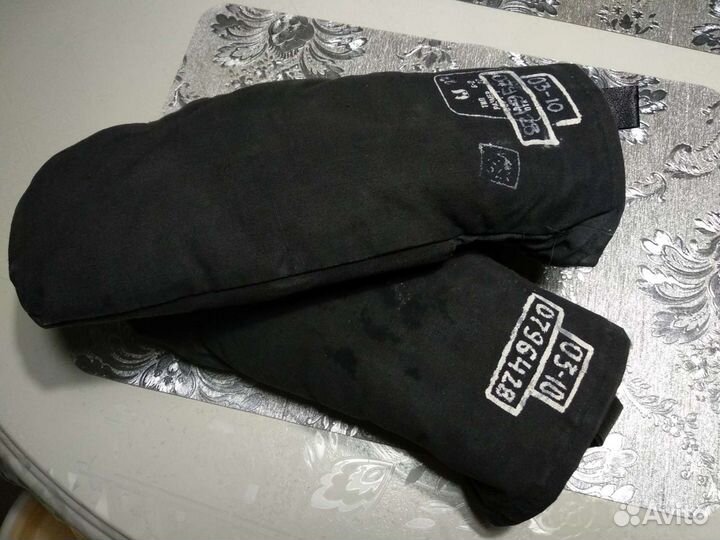 Армейские рукавицы варежки натуральный мех