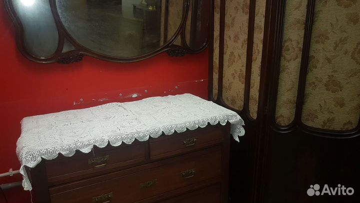 Старинная вязаная скатерть ручной работы