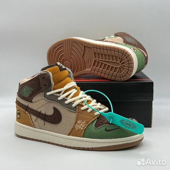 Кроссовки nike air jordan 1 low voodoo зимние 41-4