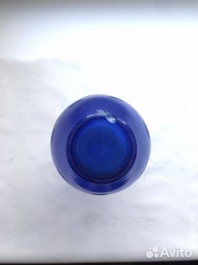 Ваза для цветов цветное (синий) стекло СССР