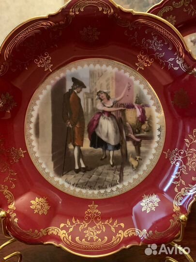 Декоративная тарелка, блюдо сухарница Бавария