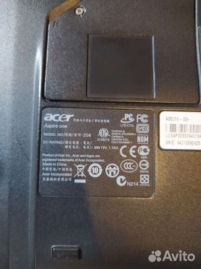 Acer Aspire One ZG8