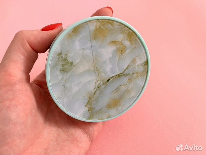 Мраморный дорожный футляр для линз пластик