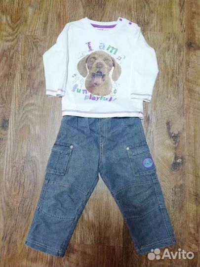 Одежда на мальчика 80 разм батник, футболка, джинс