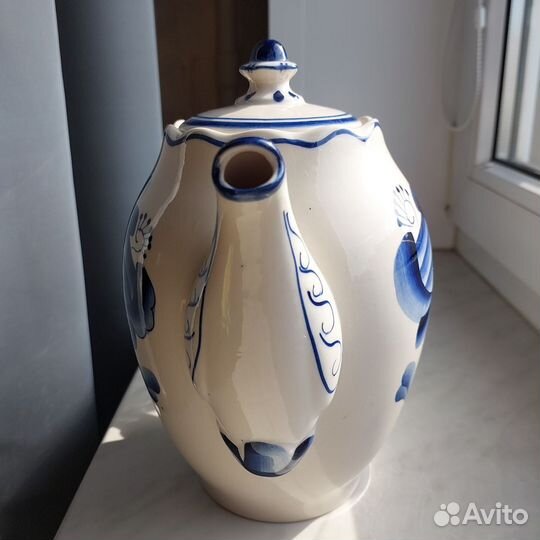 Советская посуда, Гжель, большой чайник