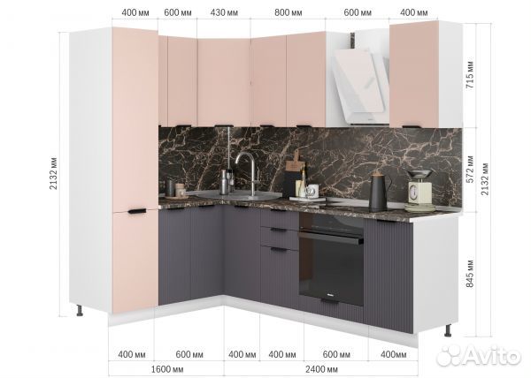 Угловая кухня Норд Line