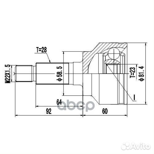 Шрус наружный перед прав Z87255R Zikmar