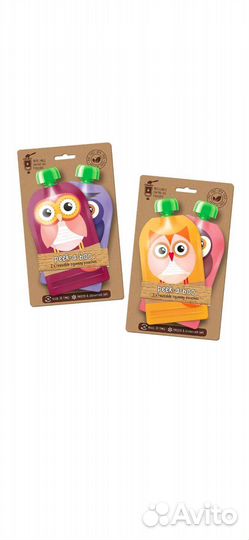 Многоразовые паучи/контейнеры для пюре новые