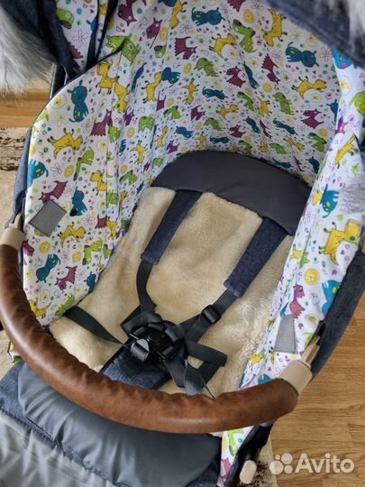 Детские санки коляска с колесами