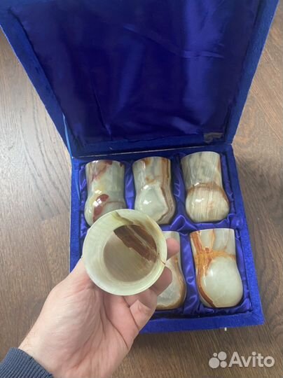 Подарочный набор стаканов из оникса 6 шт