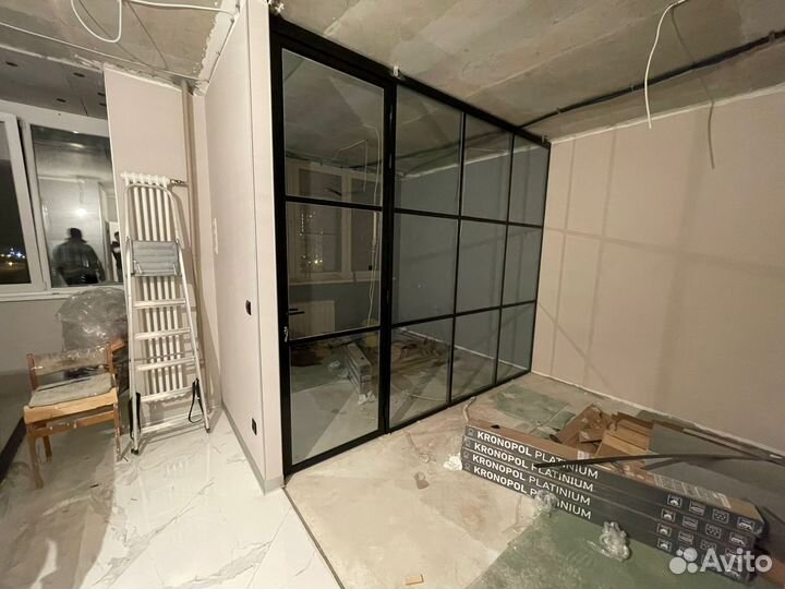 Стеклянные перегородки