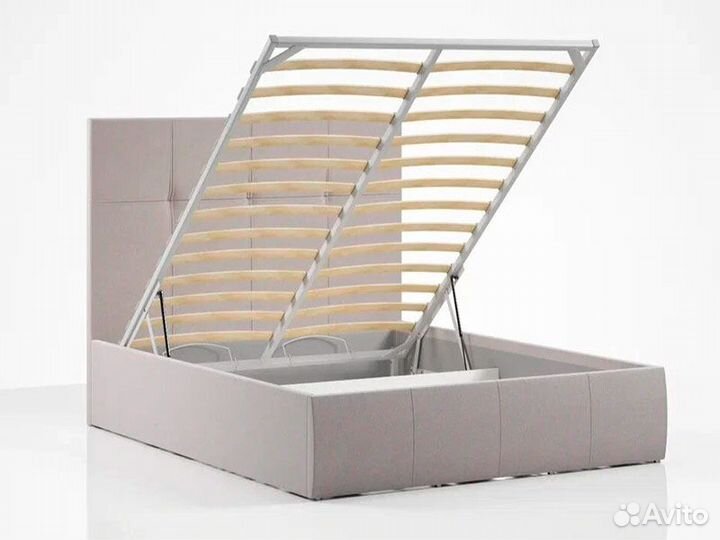 Кровать Твист 140х200 (Микровелюр бежевый)