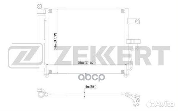 Радиатор конд. Hyundai Accent II 00- mk-3057 Ze