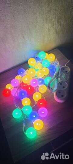 Гирлянда штора 3 м на 40 см шар Led