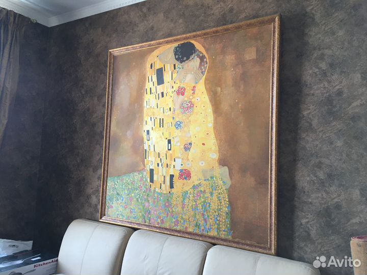 Поцелуй. Густав Климт. Холст (репродукция)