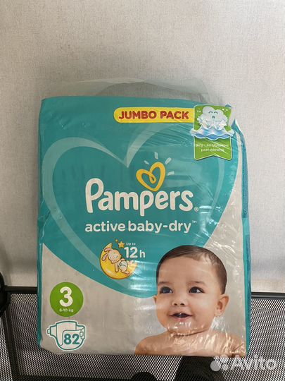 Подгузники Pampers 3 (6-10 кг) 82 штуки