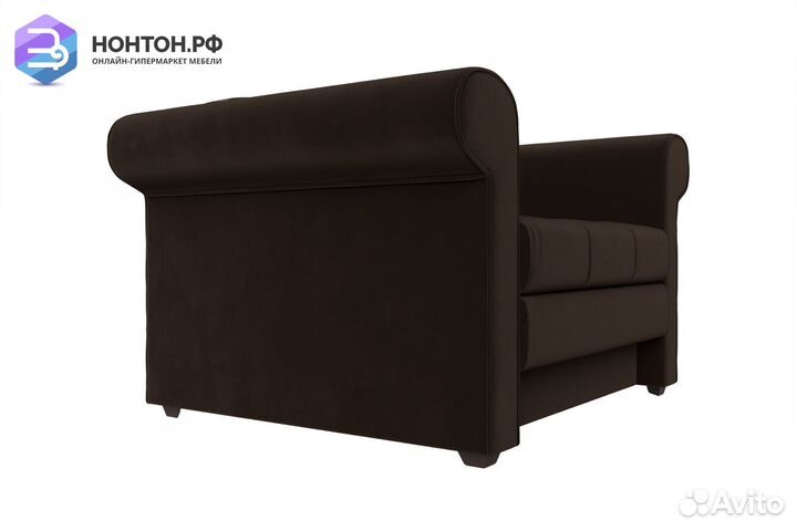 Кресло выкатное Берли микровельвет коричневый