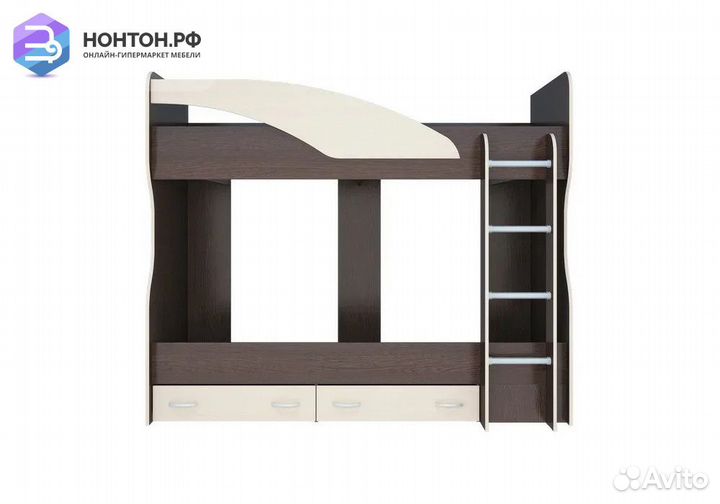 Двухъярусная кровать Мийа А венге / дуб молочный