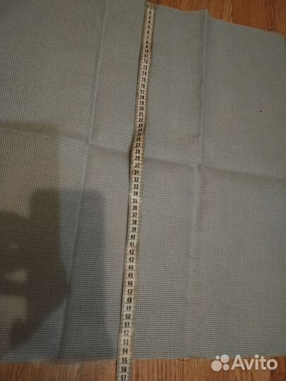 Канва для вышивания голубая