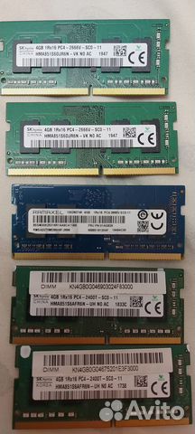 Память для ноутбука Ddr4 4 Гбайта и ddr2