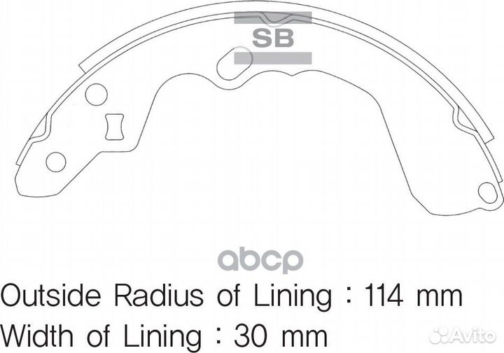 Колодки барабанные Kia/Sangsin/ SA079 Sangsin b
