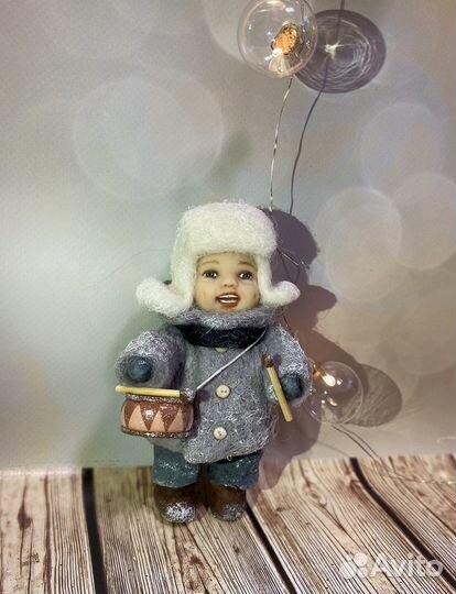 Ватная елочная игрушка