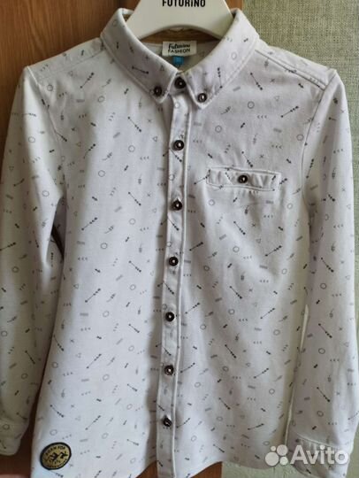 Белая рубашка на мальчика 122