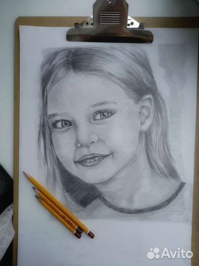 Портрет по фото карандашом