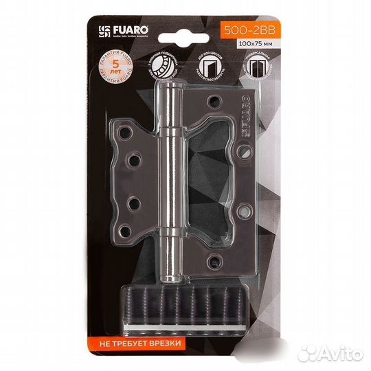 Петля дверная универсальная 500-2BB/BL без врезки