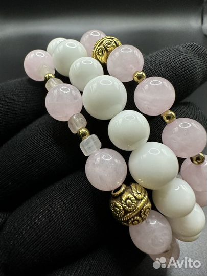 Сет из браслетов натуральные камни