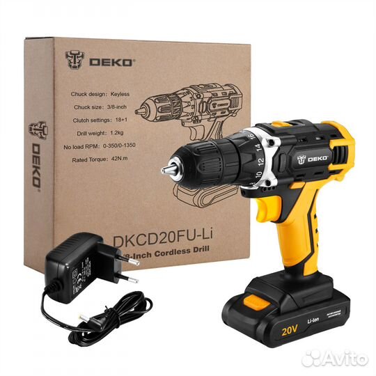 Шуруповерт deko 20v